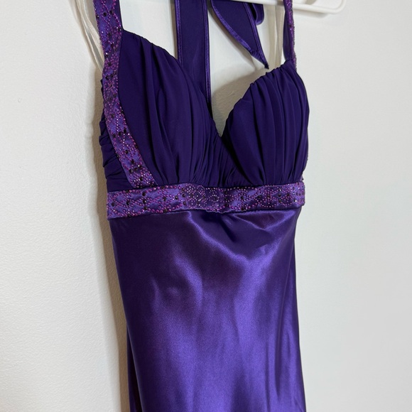 Chic One Shoulder Purple Dress - Picture 2 of 5